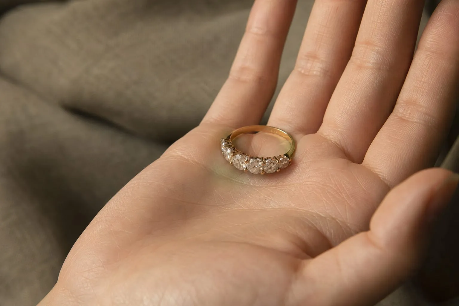 Le cuivre contenu dans l'alliage d'une bague fantaisie réagit avec l'acidité de la peau et laisse une trace verte, un phénomène chimique et non une allergie.