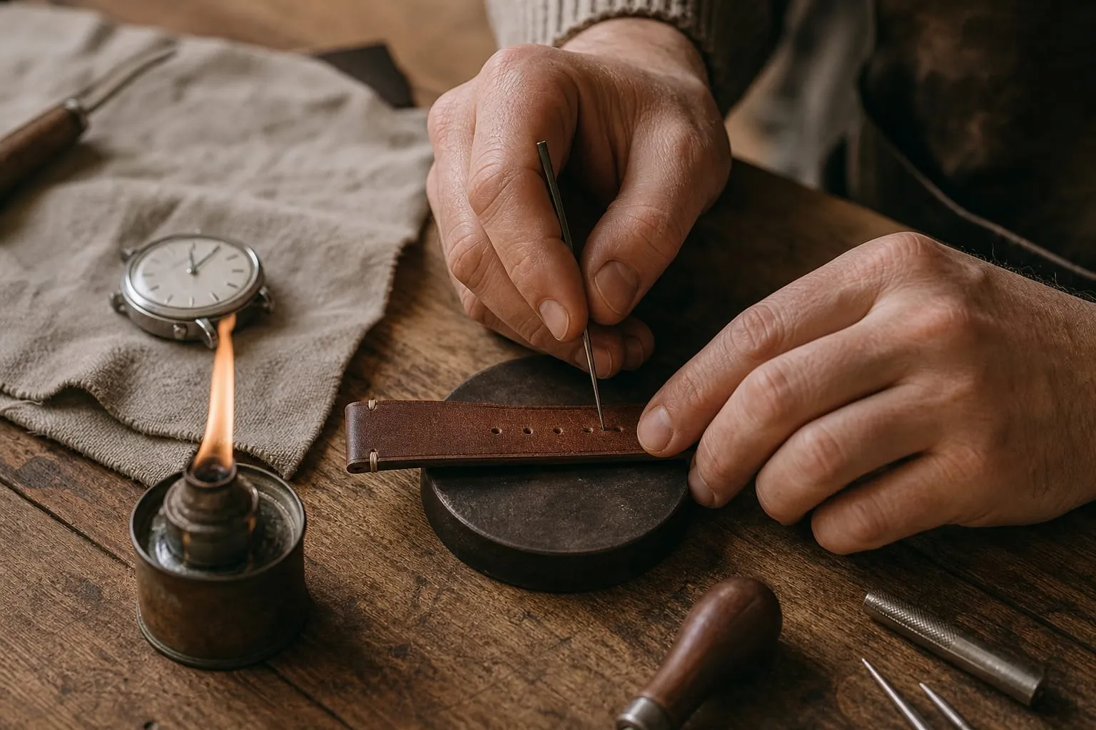 Un bracelet en cuir se règle au trou près, pas à l’estimation.