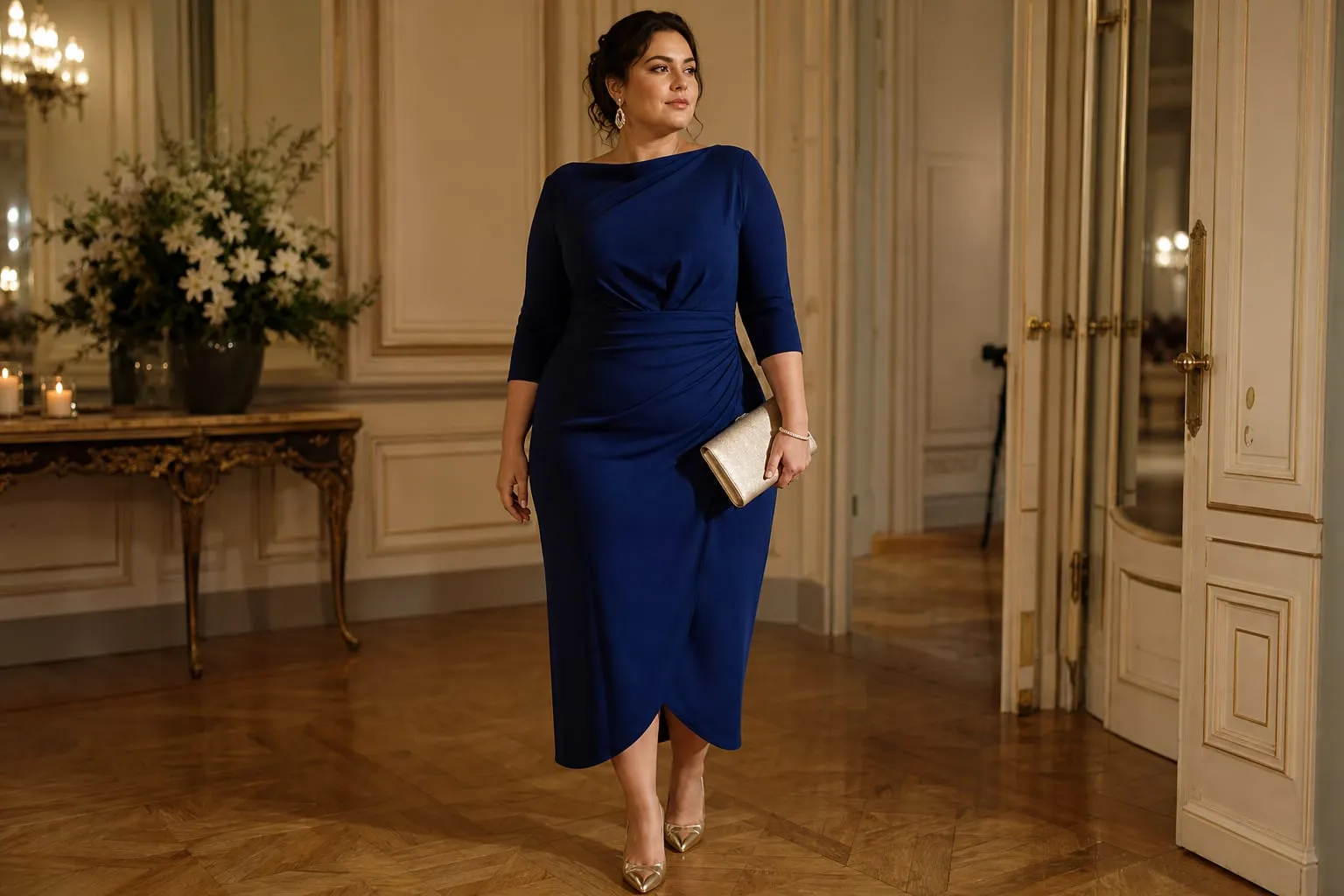 Une silhouette de cocktail structurée, fluide et pensée pour bouger.